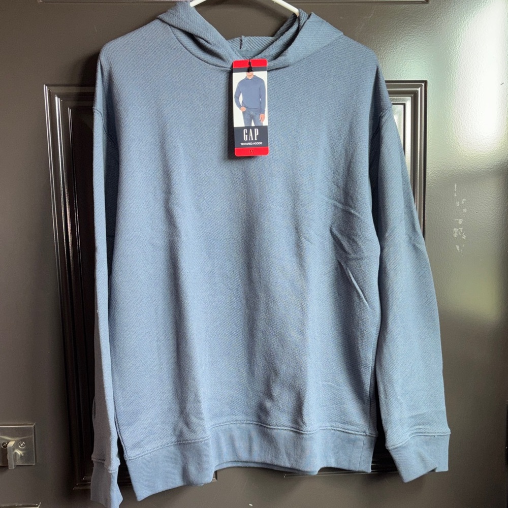 GAP  Blue textured Hoodie men’s size medium